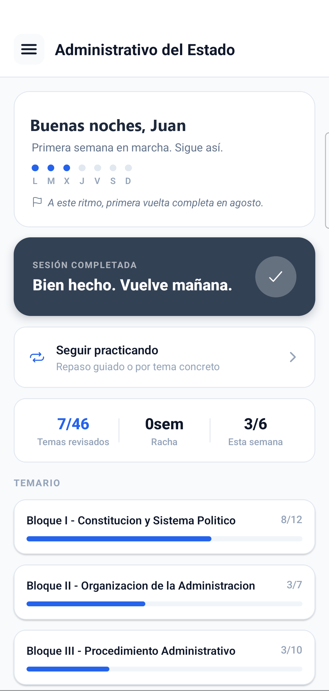 Tu día de estudio